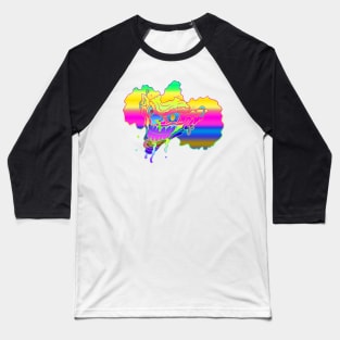 Rainbow CLown Baseball T-Shirt